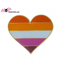 Pins nouveau drapeau lesbienne coeur