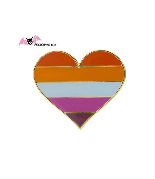 Pins nouveau drapeau lesbienne coeur