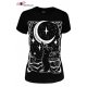 T-shirt chat et croissant de lune