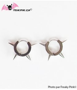 Boucles d'oreilles créoles petits piques