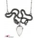 Collier serpent et quartz blanc