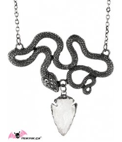 Collier serpent et quartz blanc