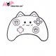 Pins manette chat rose pastel