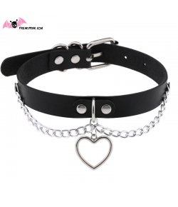 Choker kawaii coeur et chaines