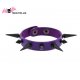 Bracelet violet à piques noirs