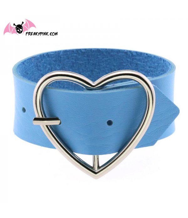 Bracelet kawaii coeur bleu pastel