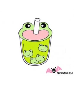 Pins bubble tea grenouilles