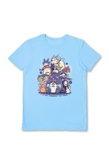 Totoro Ramen Pool Party T-shirt- Freaky Pink