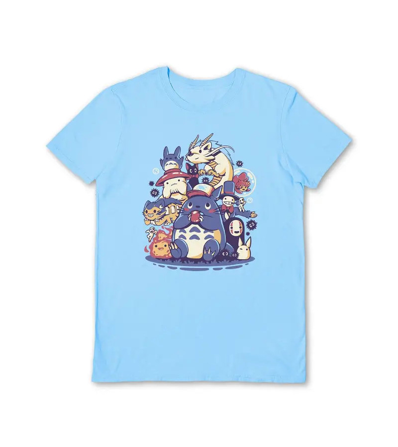 Totoro Ramen Pool Party T-shirt- Freaky Pink