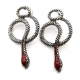 Boucles D'oreilles Serpents Rouges