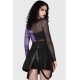 Sweet Nightmare crop top tartan violet et noir