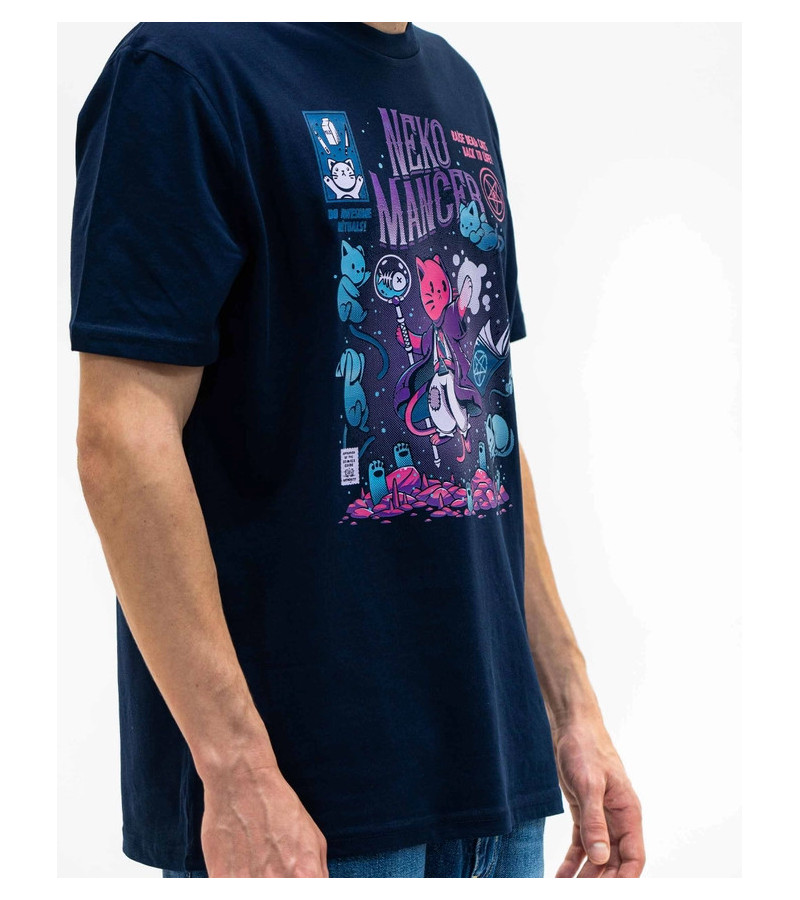 T-shirt Geek Nekomancer Chat Magicien