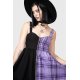 Robe tartan violet et noir Marie Zip Dress