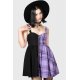 Robe tartan violet et noir Marie Zip Dress