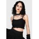 Crop top court noir Ines Killstar