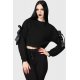 Killstar: Ray Crop Sweater noir