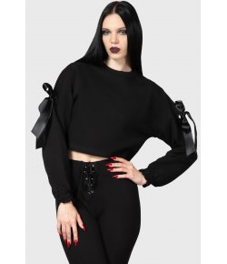 Killstar: Ray Crop Sweater noir