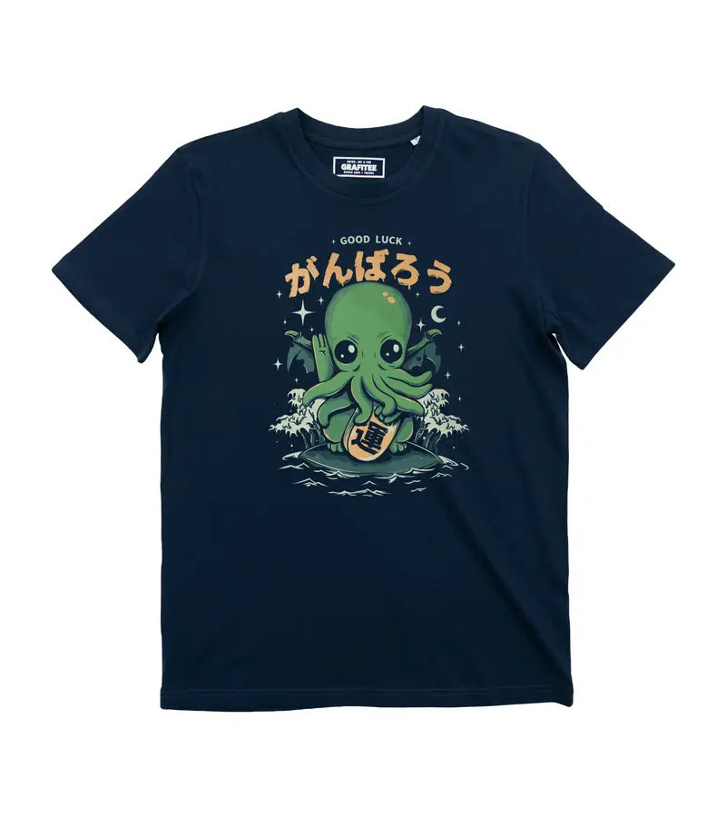 Lucky Cthulhu T-shirt - Freaky Pink