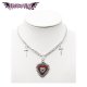 Collier gothique coeur rouge