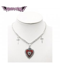 Collier gothique coeur rouge