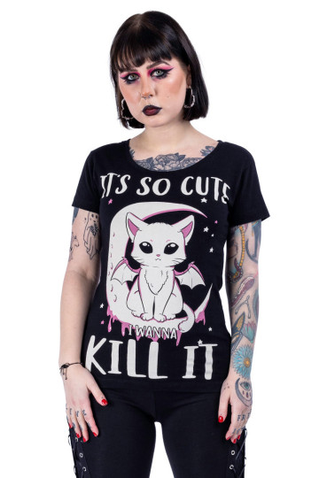 T-shirt Chat It's So Cute I Wanna Kill It - Cupcake Cult