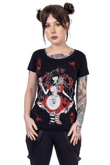 Wonderland Red T-shirt - Cupcake Cult