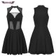 Robe Rebel Girl Résilles Noires