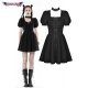 Robe Gothique Lolita Noire Avec Laçage