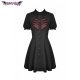 Robe Gothique Lolita Noire Avec Coeur Rouge