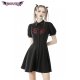 Robe Gothique Lolita Noire Avec Coeur Rouge