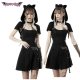 Cape Noire Capuche Oreilles De Chat Et Queue