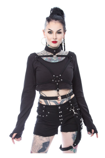 Vega Long Sleeves Crop Top - Freaky Pink