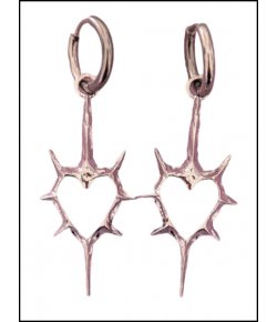 Boucles d'oreilles créoles coeurs piques